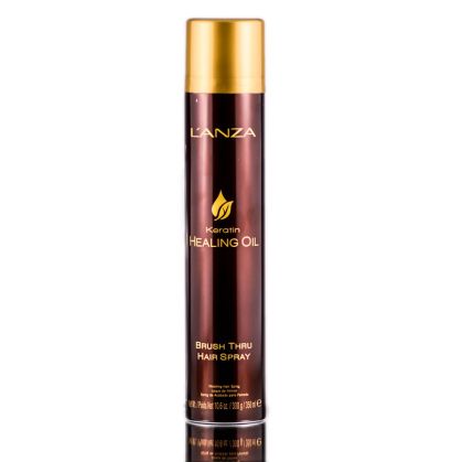 Финализиращ спрей с кератин и средна фиксация LANZA Keratin Healing Oil Brush Thru Hair Spray 350ml