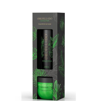 Лимитиран комплект за слаба, крехка и увредена коса Orofluido Amazonia Beauty Shampoo and Mask 2x500ml