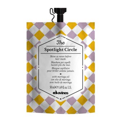 Маска за допълнителен блясък за всеки тип коса с масло от моринга Davines The Spotlight Circle 50 ml