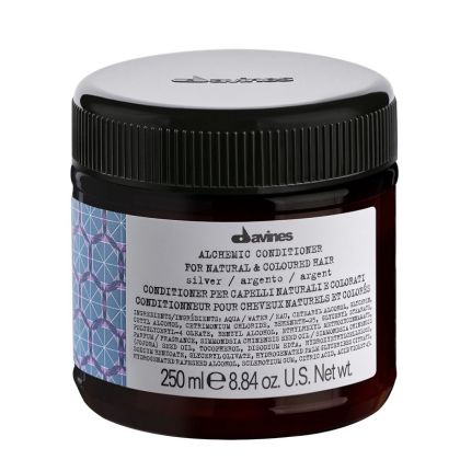 Подчертаващ цвета балсам на платинено руса или изсветлена коса Davines Alchemic conditioner Silver 250 мл