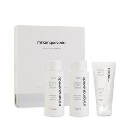 Травъл комплект за хидратиране на третирана коса Miriam Quevedo Glacial White Caviar Global Rejuvenation Set