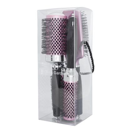 Комплект четки за изсушаване с керамично покритие Olivia Garden NanoThermic Ceramic + Ion Round Brush Think Pink Kit