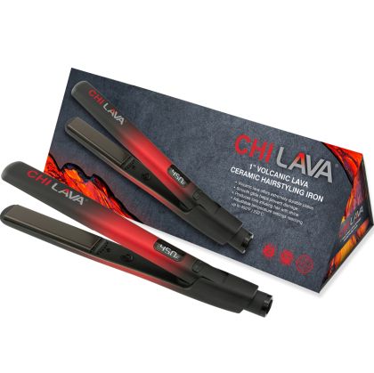 Професионална преса за коса с плочи от керамика и вулканичен прах от лава CHI Lava 1″ Hairstyling Iron