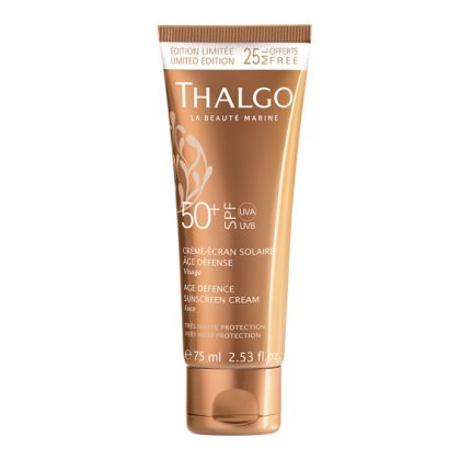 +25ml БОНУС! Слънцезащитен крем за лице SPF50+ THALGO Age Defense Sunscreen Cream 75ml