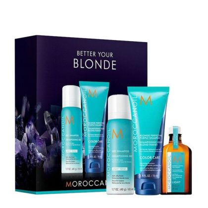 Мини комплект за руса и изсветлена коса Moroccanoil Blonde Travel Set