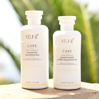 Слънцезащитни шампоан и балсам KEUNE Care Sun Shield + подарък постелка за плаж