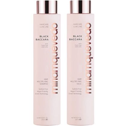Комплект за укрепване и растеж на косата Miriam Quevedo Black Baccara Hair Multiplying