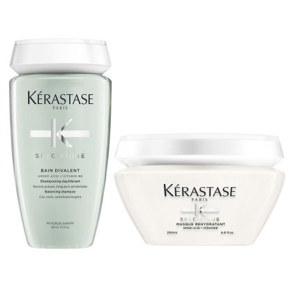 Комплект за мазен скалп и сухи краища Kerastase Specifique Kit 
