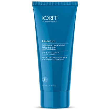 Измиващ и почистващ гел за мазна и смесен тип кожа KORFF Essential Purifying Cleansing Gel 200ml