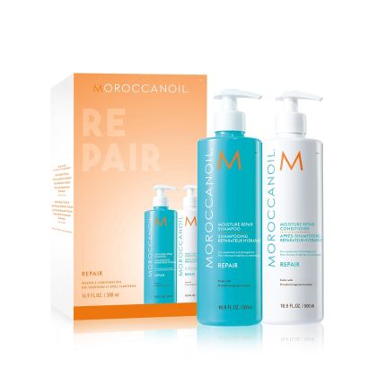 Комплект шампоан и балсам за възстановяване на суха и увредена коса Moroccanoil Repair Duo 2x500ml