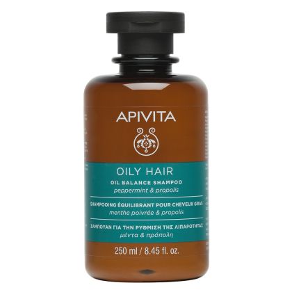 Шампоан за контрол на омазняването Apivita Oil Balance Shampoo 250ml
