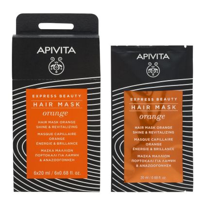 Ревитализираща маска за коса Apivita Shine and Revitalizing Mask 6х20ml