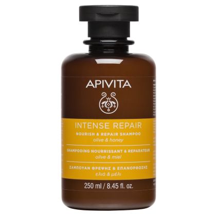 Подхранващ и възстановяващ шампоан за суха и увредена коса Apivita Nourish and Repair Shampoo 250ml