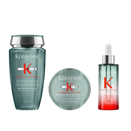 Комплект против косопад за тънка коса и мазни корени за мъже Kerastase Genesis Homme Fortifiant Set