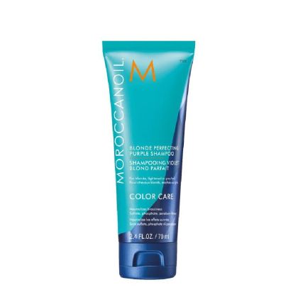 Тониращ шампоан за руса коса Moroccanoil Color Care Blonde Perfecting Purple Shampoo 70ml