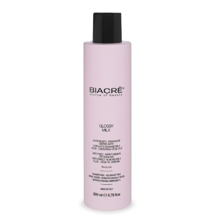 Хидратиращо мляко за изглаждане на непокорна и къдрава коса Biacre Glossy Milk 200ml