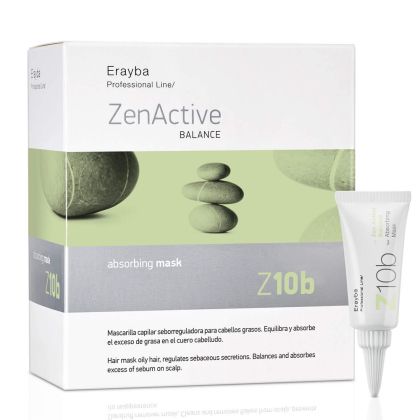 Почистваща маска за мазна коса Erayba Zen Active Z10b Absorving Mask 8 x15ml 