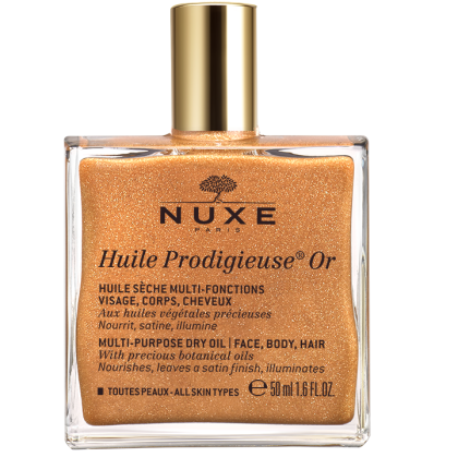 Mултифункционално сухо масло със златни частици NUXE Shimmering Dry Oil Huile Prodigieuse 50 ml