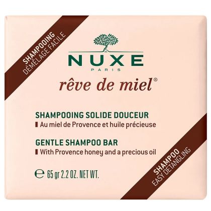 Деликатен твърд шампоан без сулфати за всеки тип коса NUXE Reve de Miel Gentle Shampoo Bar 65 gr