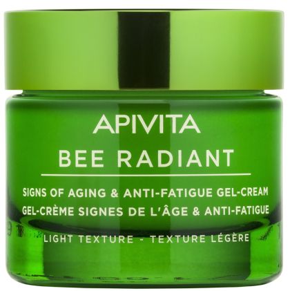 Гел-крем против стареене и признаци на умора с лека текстурa Apivita  BEE RADIANT Signs of Aging & Anti-Fatigue Gel-Cream - Light Texture 50 ml