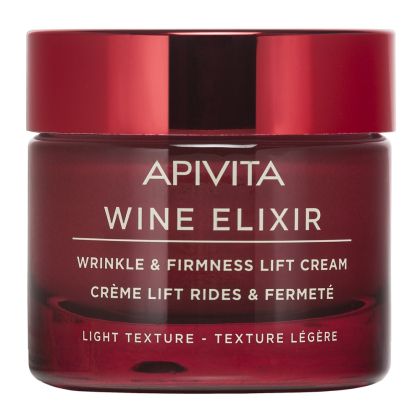 Лифтинг крем против бръчки за стягане - лека текстура Apivita WINE ELIXIR Wrinkle & Firmness Lift Cream - Light Texture 50 ml