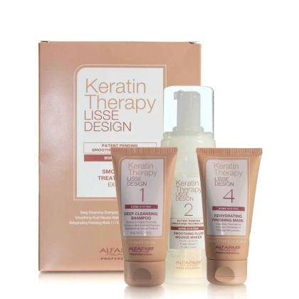 Комплект от 3 продукта за кератиново изправяне на косата Alfaparf Lisse Design Smoothing Treatment KIT