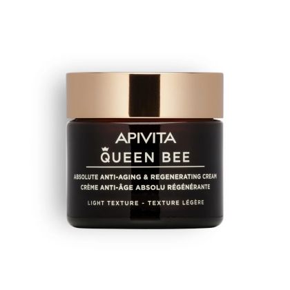 Регенериращ дневен крем против стареене с лека текстура Apivita Queen Bee Absolute Anti-Aging & Regenerating Cream Light Texture 50 ml