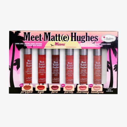 Комплект дълготрайни течни мини червила theBalm Meet Matte Hughes Mini Kit Miami