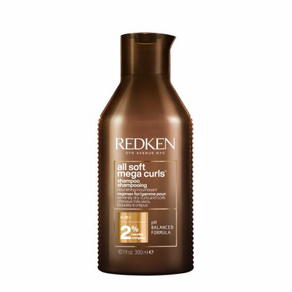 Интензивно хидратиращ шампоан за суха и изтощена къдрава коса REDKEN All Soft Mega Curls Shampoo 300ml