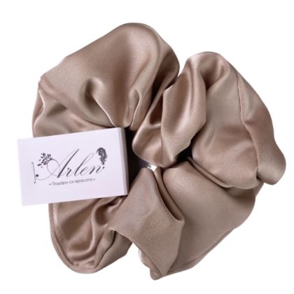 Сатенено скрънчи ластик за коса - Златно Arlen.bg Scrunchie