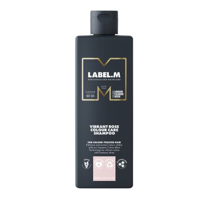 Шампоан за боядисана коса за защита на цвета, хидратация и блясък label.m Vibrant Rose Colour Care Shampoo 300ml
