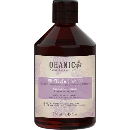 Шампоан за неутрализиране на нежеланите жълтите нюанси на косата Ohanic No Yellow Shampoo 250 ml