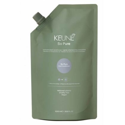 Веган матиращ балсам за свеж тон на руса и сребриста коса Keune So Pure Cool Conditioner 1000ml - Пълнител