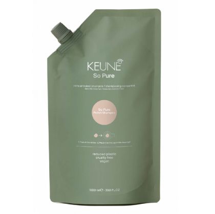Веган приглаждащ шампоан за непокорна и хвърчаща коса Keune So Pure Polish Shampoo 1000мл - Пълнител
