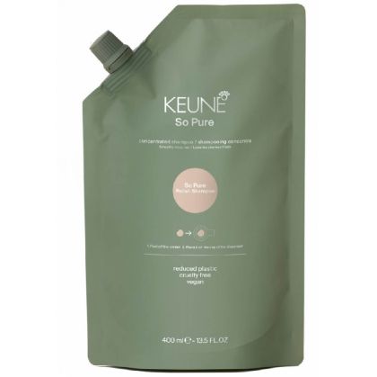 Веган приглаждащ шампоан за непокорна и хвърчаща коса Keune So Pure Polish Shampoo 400мл - Пълнител