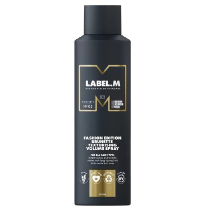 Уплътняващ спрей за обем с дълготрайна средна фиксация за брюнетки label.m Fashion Edition Brunette Texturising Volume Spray 200мл