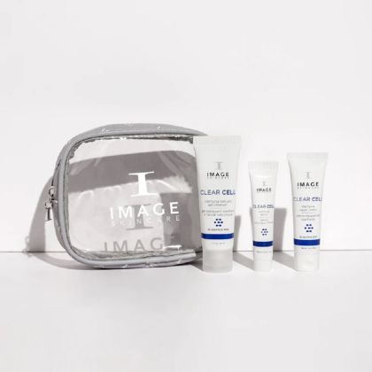 Комплект за възстановяване и освежаване на мазна кожа Image Skincare Clear Skin Solutions Blemish Defense Trio Travel  Kit