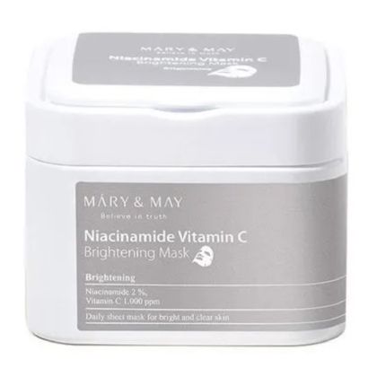 Изсветляващи лист маски с ниацинамид и витамин С Mary&May Niacinamide Vitamin C brightening mask 400 ml / 30 sheets