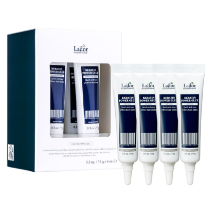 Регенерираща ампула - серум за коса с екстракт от охлюв и колаген Lador Keratin Power Glue 4 x 15 g