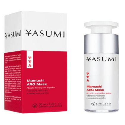 Регенерираща нощна маска за лице с Argireline невропептид и хиалуронова киселина Yasumi Mamushi ARG mask 30 ml