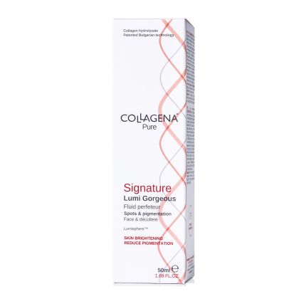 Флуид със защитен фактор за изравняване на тена на лицето Collagena Pure Lumi Gorgeous SPF50 50 ml