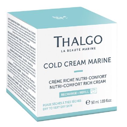 Пълнител - богат успокояващ крем при суха кожа за 24 часова хидратация Thalgo Cold Cream Marine Crème Riche Nutri-Confort REFILL 50ml