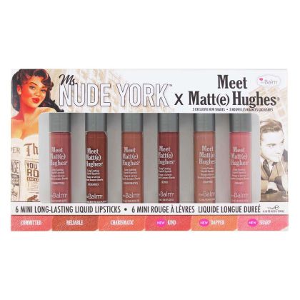 Комплект дълготрайни течни мини червила theBalm Meet Matte Hughes Mini Kit  Miss Nude York 