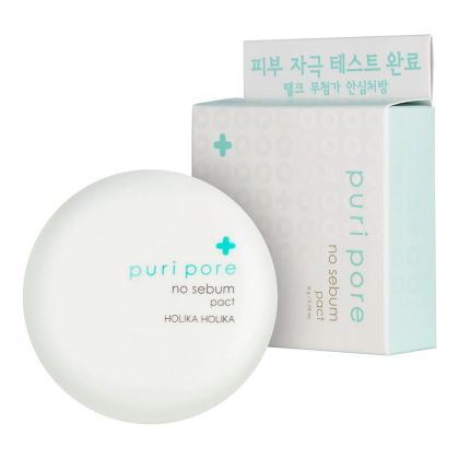 Натурална пудра за лице с матов завършек Holika Holika Puri Pore No Sebum Pact 8 g
