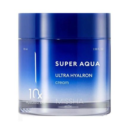 Хидратиращ крем с 10 вида хиалуронова киселина и морски колаген Missha Super Aqua Ultra Hyalron cream 70ml