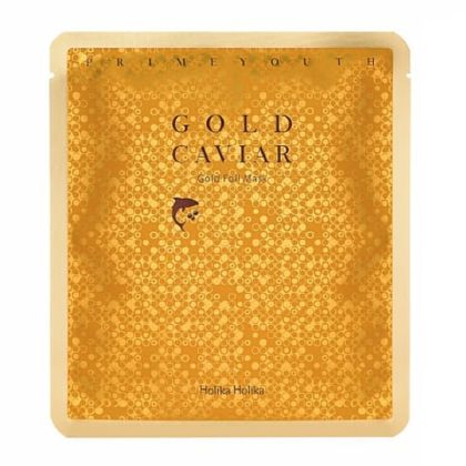 Подмладяваща лист маска с злато Holika Holika Prime Youth Gold Caviar Gold Foil Mask 25 g