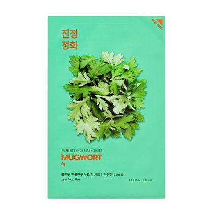 Успокояваща лист маска за лице с пелин Holika Holika Pure Essence Mask Sheet – Mugwort 23 ml