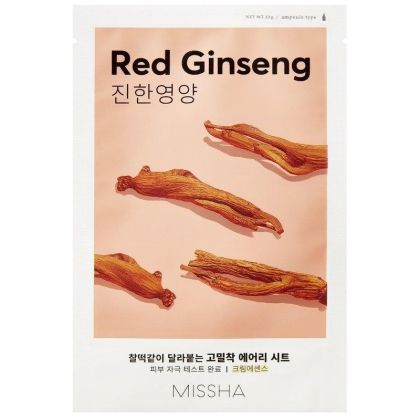 Хидратираща шийт маска с екстракт от червен женшен Missha Airy Fit Sheet Mask Red Ginseng 19g