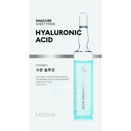 Хидратираща и регенерираща лист маска с хиалуронова киселина Missha  Hyaluronic Acid Sheet Mask 28мл