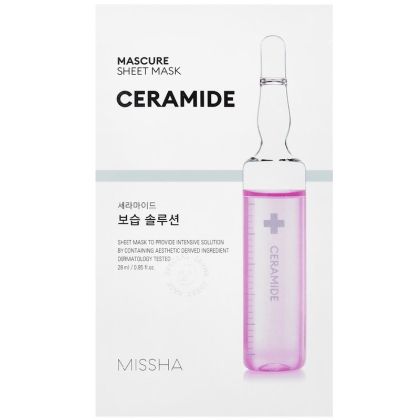 Подхранваща и хидратираща лист маска със серамиди Missha Mascure Moisture Barrier Solution Sheet Mask Ceramide 28ml